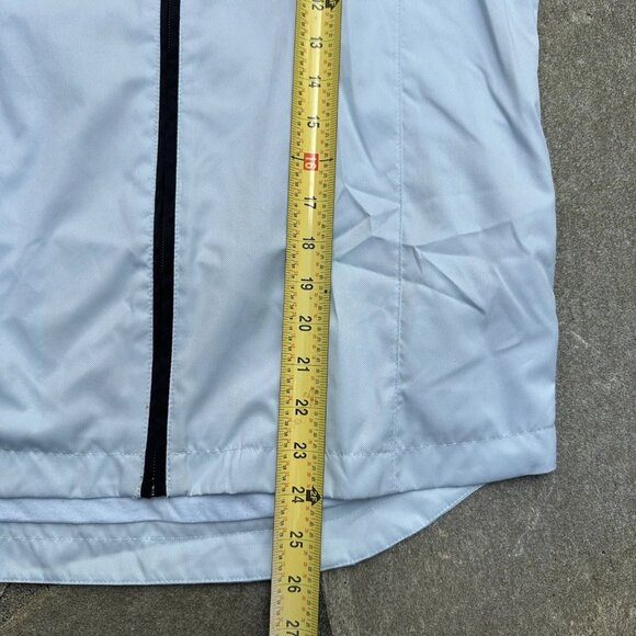 Nike Womens Medium Blue Windbreaker Jacket Retro Lightweight Running - Picture 7 of 11